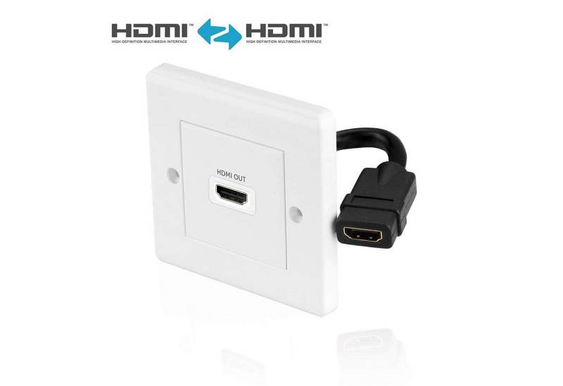 conecto conecto HDMI Anschlussdose mit Ethernet Kanal für Wandeinbau Unterputz Video-Adapter von conecto