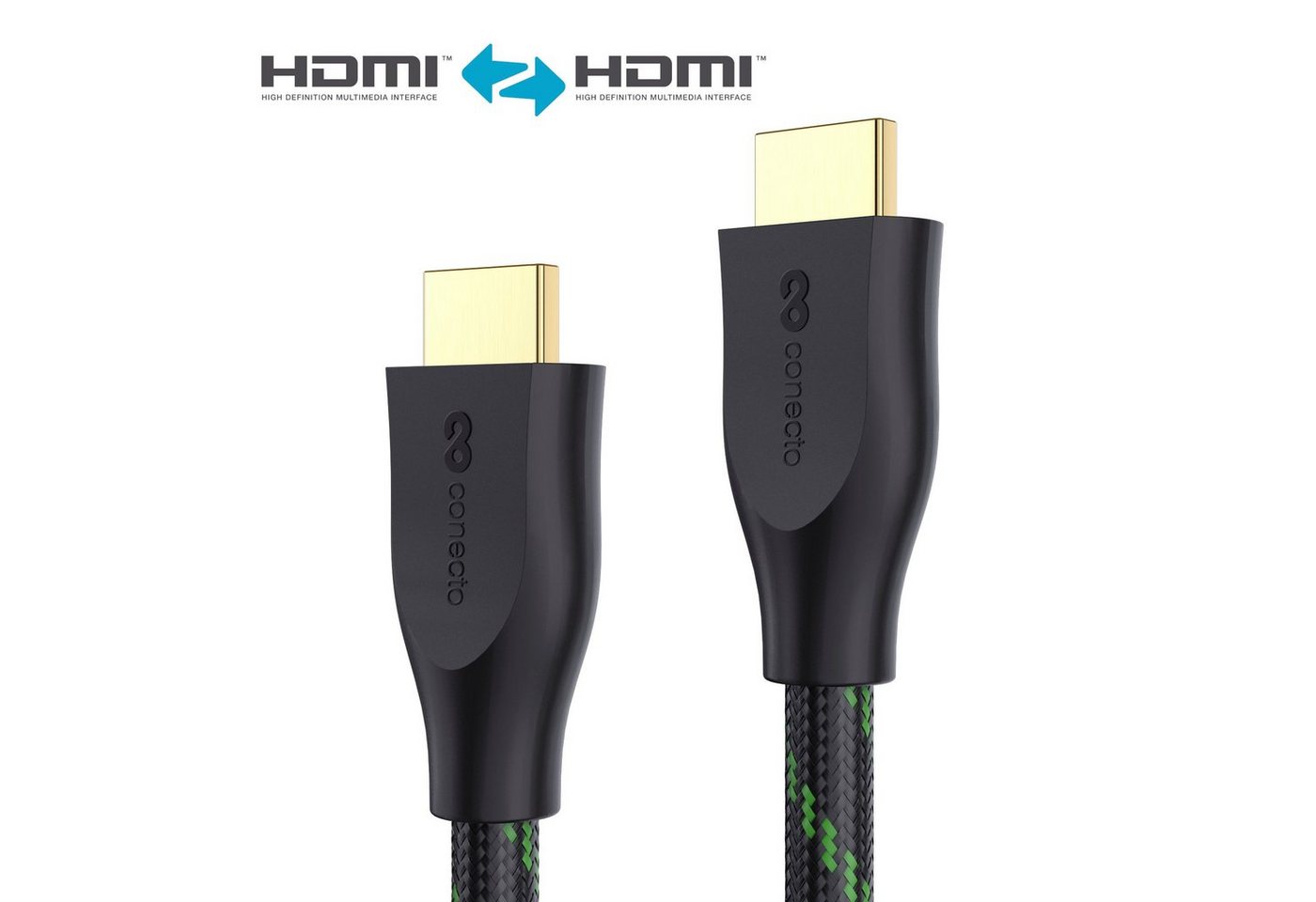 conecto conecto Premium Zertifiziertes High Speed HDMI Kabel mit Ethernet mit HDMI-Kabel, (50 cm) von conecto