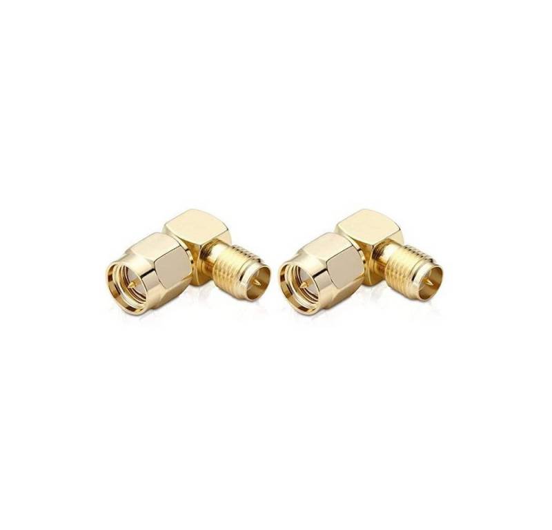 conecto conecto SMA-Adapter, 90° Winkel-Adapter, SMA-Stecker mit Pin auf RP-SM SAT-Kabel von conecto