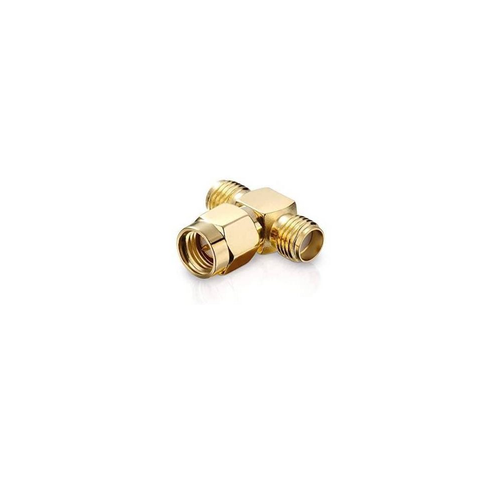conecto conecto SMA-Adapter, T-Stück, 1x SMA-Stecker mit Pin auf 2x SMA-Buchse SAT-Kabel von conecto