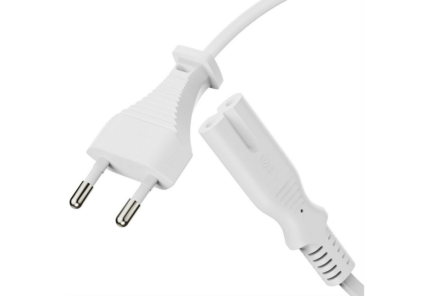 conecto conecto Strom-Kabel, Euro-Stecker gerade auf C7 IEC-Buchse gerade, Stromkabel, (500 cm) von conecto