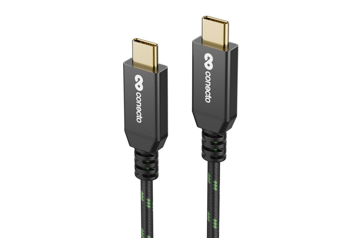 conecto conecto USB-C auf USB-C Lade-Kabel USB 2.0 Schnellladefunktion vergold USB-Kabel, (100 cm) von conecto