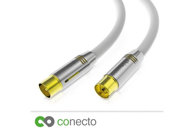 conecto conecto thinwire Premium HDTV Antennenkabel (Koaxialkabel, Koax-Stecke SAT-Kabel, (200 cm) von conecto