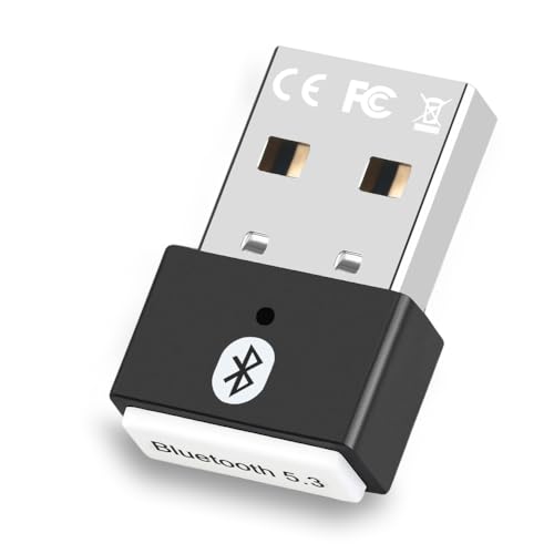Confitik Bluetooth Adapter PC - USB Bluetooth 5.3 Dongle (EDR & BLE) - Bluetooth Stick für Desktop Laptop, Plug & Play, Kompatibel mit Windows 11/10/8.1/7 von confitik