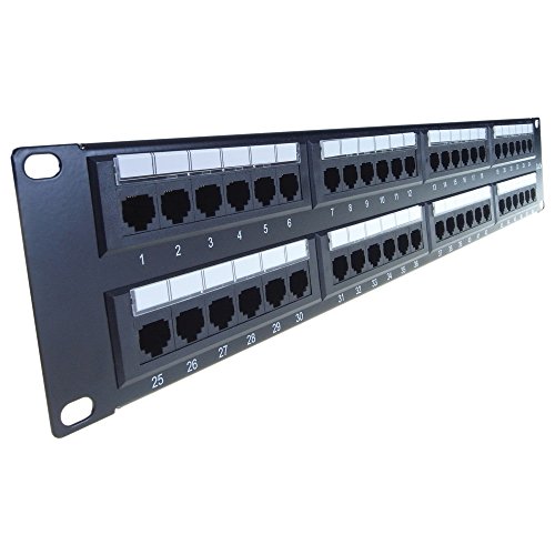 Connekt Gear 48 Port 2U RJ45 Cat5e Patch Panel Connekt Gear 48 Port 2U RJ45 Cat5e Patch Panel von connektgear