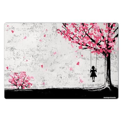 Schreibtischunterlage 60 x 40 cm, Mädchen, Baum, Schaukel, Rosa, Pink, Schreibunterlage aus hochwertigem Vinyl, Schreibtisch-Unterlage, Kreativ, Made in Germany, BPA-frei | Design: “Streetart Swing“ Schreibtischunterlage 60 x 40 cm, Mädchen, Baum, Schaukel, Rosa, Pink, Schreibunterlage aus hochwertigem Vinyl, Schreibtisch-Unterlage, Kreativ, Made in Germany, BPA-frei | Design: “Streetart Swing“ von contento
