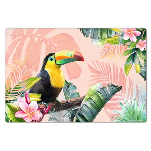 Schreibtischunterlage 60 x 40 cm, Vogel, Vögel, Tukan, Dschungel, exotisch, Schreibtisch-Unterlage aus hochwertigem Vinyl, Bastel Unterlage, Aquarell, Made in Germany, BPA-frei | Design: “Tucan“ Schreibtischunterlage 60 x 40 cm, Vogel, Vögel, Tukan, Dschungel, exotisch, Schreibtisch-Unterlage aus hochwertigem Vinyl, Bastel Unterlage, Aquarell, Made in Germany, BPA-frei | Design: “Tucan“ von contento
