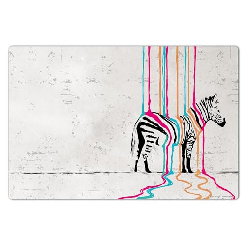 Schreibtischunterlage 60 x 40 cm, Zebra, Regenbogen, Farbe, Streifen, Schreibtisch-Matte aus hochwertigem Vinyl, Schreibunterlage, Modern Art, Made in Germany, BPA-frei | Design: “Streetart Zebra“ Schreibtischunterlage 60 x 40 cm, Zebra, Regenbogen, Farbe, Streifen, Schreibtisch-Matte aus hochwertigem Vinyl, Schreibunterlage, Modern Art, Made in Germany, BPA-frei | Design: “Streetart Zebra“ von contento