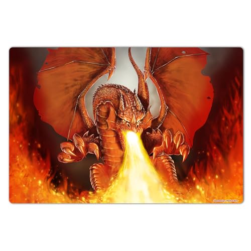 Schreibtischunterlage 60 x 40 cm, roter Drache, Feuer, Fantasy, XXL Mauspad, Schreibmatte aus hochwertigem Vinyl, Schreibtischmatte, Drachen, Feuerdrache, Made in Germany, BPA-frei | Design: “Dragon“ Schreibtischunterlage 60 x 40 cm, roter Drache, Feuer, Fantasy, XXL Mauspad, Schreibmatte aus hochwertigem Vinyl, Schreibtischmatte, Drachen, Feuerdrache, Made in Germany, BPA-frei | Design: “Dragon“ von contento