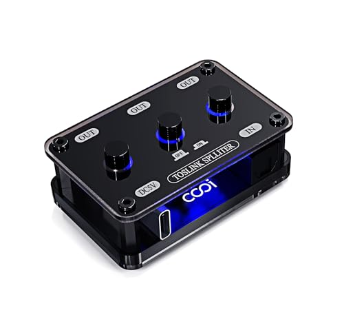 COOIDEA Toslink Splitter 3:1–Optisches Audiokabel Adapter mit Unabhängigen Kanalschaltern, Unterstützt192 kHz / 24 Bit LPCM 2.0 DTS Dolby-AC3, Kompatibel mit PS3 TV STB Xbox, inkl. Optisches Kabel COOIDEA Toslink Splitter 3:1–Optisches Audiokabel Adapter mit Unabhängigen Kanalschaltern, Unterstützt192 kHz / 24 Bit LPCM 2.0 DTS Dolby-AC3, Kompatibel mit PS3 TV STB Xbox, inkl. Optisches Kabel von cooidea