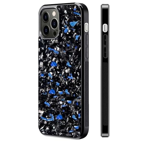 cookx Forged Carbon Fiber Phone Case,Magnetic Case Cover for iPhone Shockproof Phone Case,Support Wireless Charging (for iPhone 13 Pro Max,Blue) von cookx