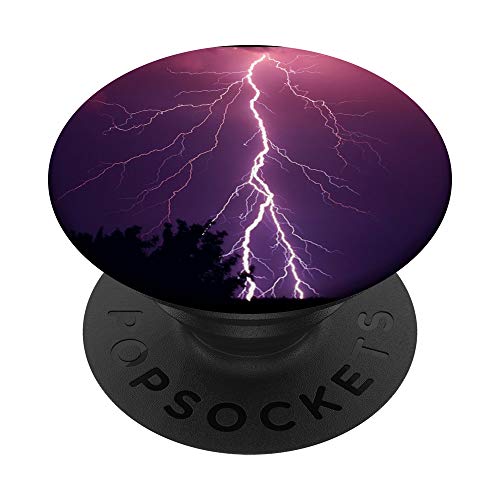 Donner Blitz Sturm lila Himmel Geschenk gruseliger Blitz PopSockets mit austauschbarem PopGrip Donner Blitz Sturm lila Himmel Geschenk gruseliger Blitz PopSockets mit austauschbarem PopGrip von cool cell phone grip & cell phone finger holder