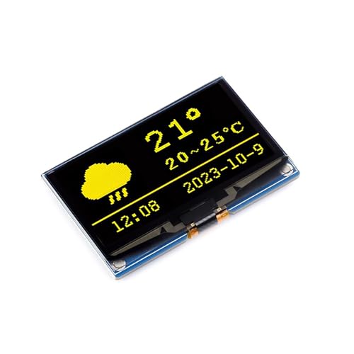 2.42 Inch OLED Display Module for for Raspberry Pi/Raspberry Pi Pico/Arduino/STM32/ESP32/Jetson Nano 128×64 Resolution SPI / I2C (Gelb) von coolwell