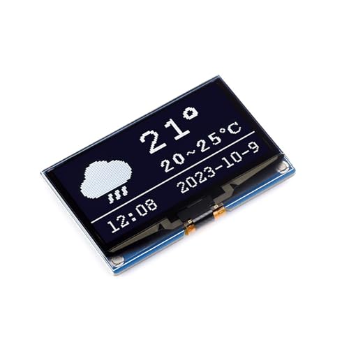 2.42 Inch OLED Display Module for for Raspberry Pi/Raspberry Pi Pico/Arduino/STM32/ESP32/Jetson Nano 128×64 Resolution SPI / I2C (Weiß) von coolwell