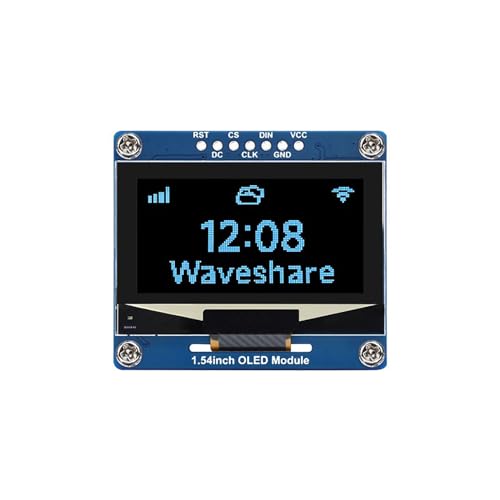 Coolwell 1.54 Inch OLED Display Module for Raspberry Pi 4B+ 4B 3B+ 3B 2B+ Zero W WH 2W for Arduino Jetson Nano STM32 128×64 Resolution Blue Display Color von coolwell