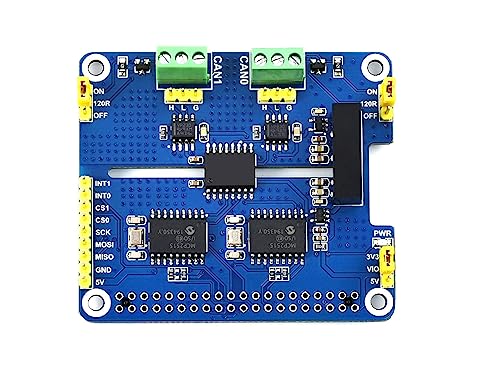 Coolwell 2 Channel CAN HAT Isolated CAN Bus Expansion Board for Raspberry Pi/STM32/Arduino with MCP2515 + SN65HVD230 Dual Chips Solution von coolwell