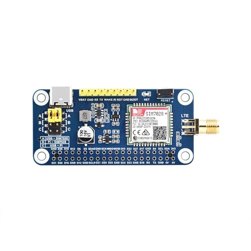 Coolwell SIM7028 NB-IoT HAT for Raspberry Pi 4B+ 4B 3B+ 3B 2B+ Zero W WH 2W for Arduino Jetson Nano Supports Global Band NB-IoT Communication with GSM Antenna von coolwell