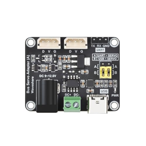 Coolwell for Serial Bus Servo Fits Raspberry Pi Jetson Nano Integrates Servo Power Supply and Control Circuit Suitable Servo Driver Board for ST/SC Series Serial Bus Servos Up to 253 von coolwell