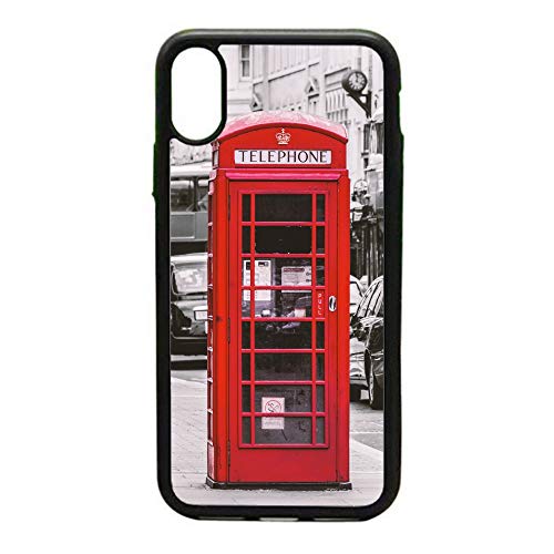 coque-personnalisable Hülle für Huawei P30 Lite London Telefonzelle - Rote London Kabine - Schwarze weiche TPU Hülle (P30 Lite) von coque-personnalisable