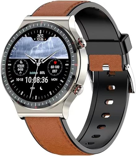 Smartwatch Gesundheitsuhr IP68 Wasserdicht Für Android Und IOS Smartwatch Mit Blutdruckmessung Blutsauerstoffmessung EKG Pulsmesser Vorhofflimmern Schrittzähler (Silber) von cosescos