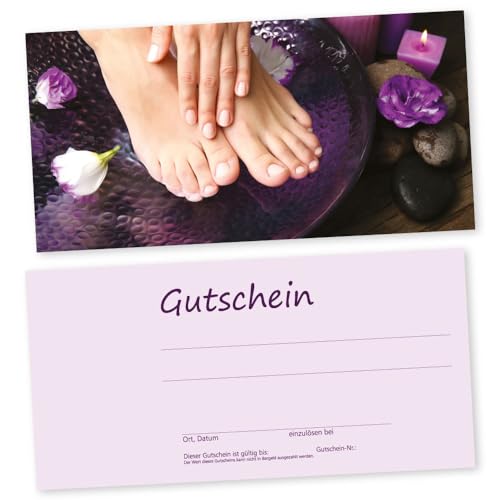 cosmeticPlus 50 Fußpflege-Nagel-Gutscheinkarten HAND & FUß Gutscheine, Geschenkgutscheine von cosmeticPlus