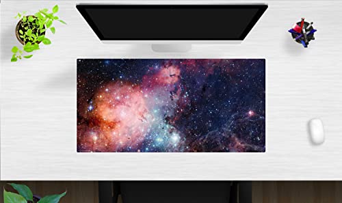 Schreibtischunterlage für Kinder - Entfernte Galaxie - in verschiedenen Größen - aus premium Vinyl - Made in Germany (80 x 40 cm) von coveryourdesk www.cover-your-desk.de
