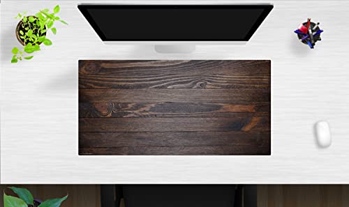 Schreibtischunterlage – Holzoptik dunkelbraun – 80 x 40 cm – Schreibunterlage aus Premium Vinyl – Made in Germany von coveryourdesk www.cover-your-desk.de