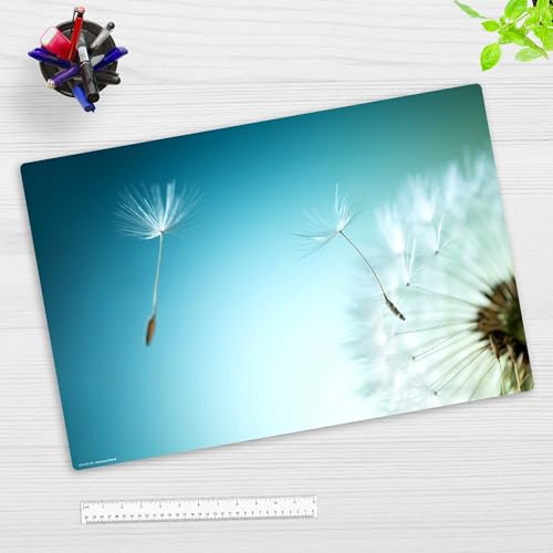 Schreibtischunterlage Kinder und Erwachsene – “Pusteblume“ – aus erstklassigem Vinyl (Kunststoff) – 60 x 40 cm – Rutschfeste Schreibunterlage mit bestem Schutz – Made in Germany von coveryourdesk www.cover-your-desk.de