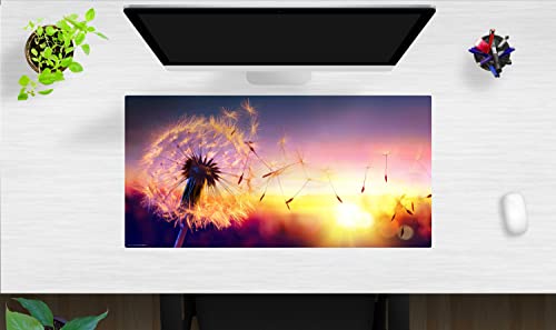 Schreibtischunterlage - Pusteblume im Sonnenlicht - aus premium Vinyl - in verschiedenen Größen - Made in Germany (80 x 40 cm) von coveryourdesk www.cover-your-desk.de