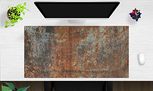 Schreibtischunterlage – Stahlplatte Industrial Optik – 100 x 50 cm – Schreibunterlage aus Premium Vinyl – Made in Germany von coveryourdesk www.cover-your-desk.de