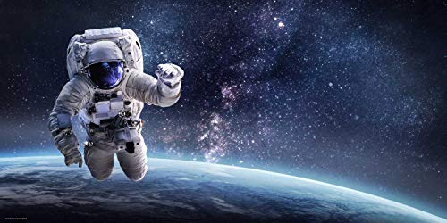 Schreibtischunterlage - Astronaut im Weltall - aus premium Vinyl - in verschiedenen Größen - Made in Germany (100 x 50 cm) von coveryourdesk www.cover-your-desk.de