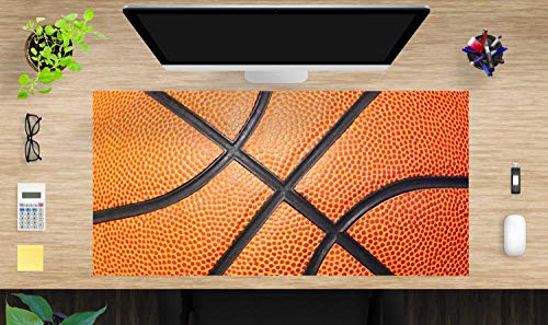 Schreibtischunterlage Kinder und Erwachsene - Basketball - aus premium Vinyl - Made in Germany (100 x 50 cm) von coveryourdesk www.cover-your-desk.de