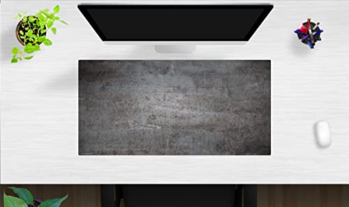 Schreibtischunterlage abwaschbar - Stahlplatte Metalloptik - aus premium Vinyl - in verschiedenen Größen - Made in Germany (80 x 40 cm) von coveryourdesk www.cover-your-desk.de
