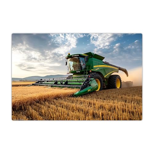 Schreibtischunterlage abwischbar für Kinder – Mähdrescher Landwirtschaft – 60 x 40 cm – aus hochwertigem Vinyl - Made in Germany von coveryourdesk www.cover-your-desk.de