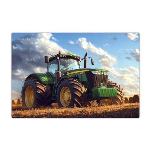 Schreibtischunterlage abwischbar für Kinder – Traktor Landwirtschaft – 60 x 40 cm – aus hochwertigem Vinyl - Made in Germany von coveryourdesk www.cover-your-desk.de