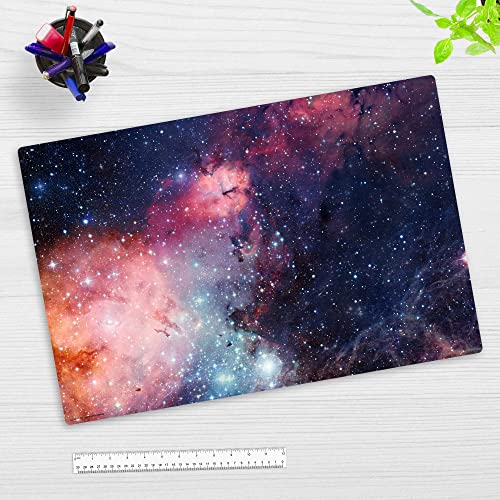 Schreibtischunterlage für Kinder - Entfernte Galaxie - in verschiedenen Größen - aus premium Vinyl - Made in Germany (60 x 40 cm) von coveryourdesk www.cover-your-desk.de