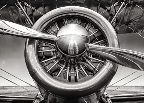Schreibtischunterlage für Kinder und Erwachsene – “Flugzeug Propeller" – aus erstklassigem, strapazierfähigem Vinyl (Kunststoff -BPA frei) – 70 x 50 cm – Made in Germany von coveryourdesk www.cover-your-desk.de