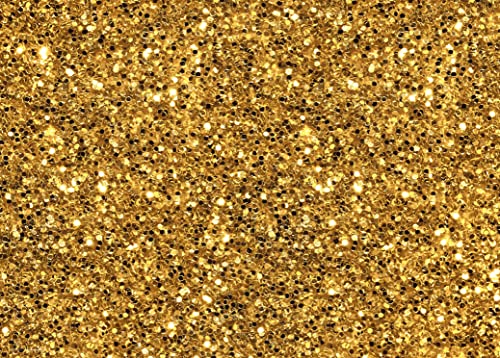 Schreibtischunterlage für Kinder und Erwachsene – “Glitzernde Goldsteinchen" – aus erstklassigem, strapazierfähigem Vinyl (Kunststoff -BPA frei) – 70 x 50 cm – Made in Germany von coveryourdesk www.cover-your-desk.de