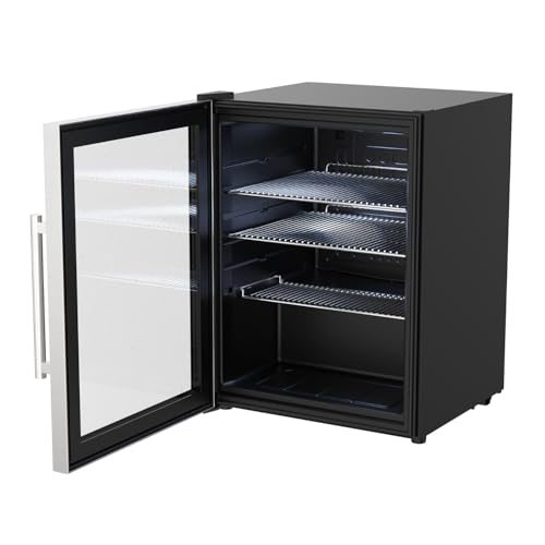 cozze® Outdoor Kühlschrank für Draußen mit Edelstahlrahmen (60 Liter) | Outdoor Getränkekühlschrank für Garten | Praktischer Mini Kühlschrank für die Außenküche Gartenküche von cozze