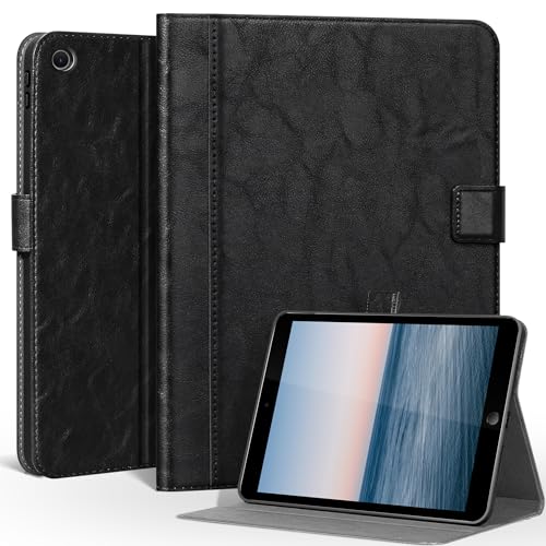 CPNVWA Lederhülle für iPad 9. / 8. / 7. Generation 10,2 Zoll (2021/2020/2019), Premium-Leder-Folio-Hülle mit automatischer Wake/Sleep-Funktion, verstellbarer Ständer, Schwarz von cpnvwa