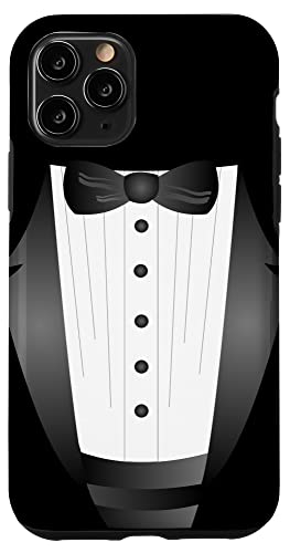 Lustige schwarze Krawatte Event Team Bräutigam Fake Smoking Hülle für iPhone 11 Pro von cranberrysky retro