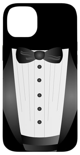 Lustige schwarze Krawatte Event Team Bräutigam Fake Smoking Hülle für iPhone 14 Plus von cranberrysky retro