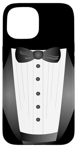 Lustige schwarze Krawatte Event Team Bräutigam Fake Smoking Hülle für iPhone 15 von cranberrysky retro