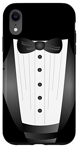 Lustige schwarze Krawatte Event Team Bräutigam Fake Smoking Hülle für iPhone XR von cranberrysky retro