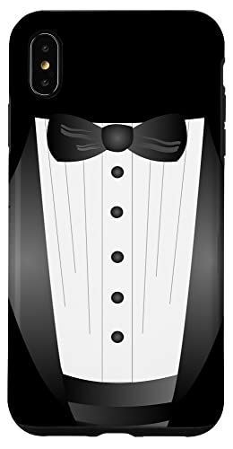 Lustige schwarze Krawatte Event Team Bräutigam Fake Smoking Hülle für iPhone XS Max von cranberrysky retro