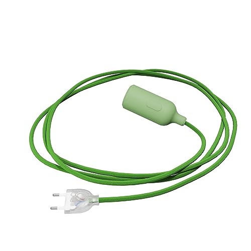 creative cables - Snake Leuchte aus Silikon mit Schalter und Stecker - Ohne Glühbirne, Zartes Grün creative cables - Snake Leuchte aus Silikon mit Schalter und Stecker - Ohne Glühbirne, Zartes Grün von creative cables