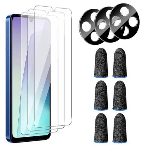 3 Stücke Gehärtetes Schutzfolie kompatibel mit Xiaomi Redmi 14C/ Poco C75 / Redmi A4 5G, mit 3 Stücke Kameraschutz und 6 Stücke Mobile Phone Gaming Finger Sleeve, Anti-Fingerabdruck und 9H Klar 3 Stücke Gehärtetes Schutzfolie kompatibel mit Xiaomi Redmi 14C/ Poco C75 / Redmi A4 5G, mit 3 Stücke Kameraschutz und 6 Stücke Mobile Phone Gaming Finger Sleeve, Anti-Fingerabdruck und 9H Klar von crisant