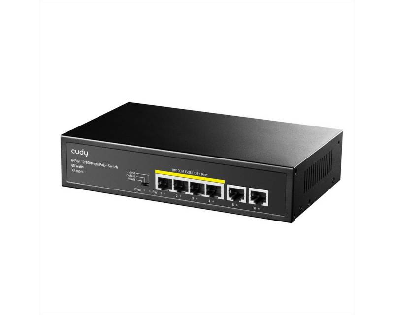cudy FS1006P 6-Port 10/100M PoE+ Switch 60W Netzwerk-Switch von cudy