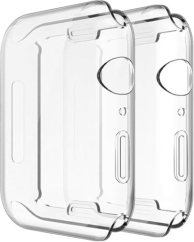 2-Stück Hülle Kompatibel mit Apple Watch 41mm Series 9/8/7, Schutzhülle Leicht Weiche Silikon Ultradünne TPU Case Kompatibel für iWatch 41mm(Transparent) 2-Stück Hülle Kompatibel mit Apple Watch 41mm Series 9/8/7, Schutzhülle Leicht Weiche Silikon Ultradünne TPU Case Kompatibel für iWatch 41mm(Transparent) von cuhostki