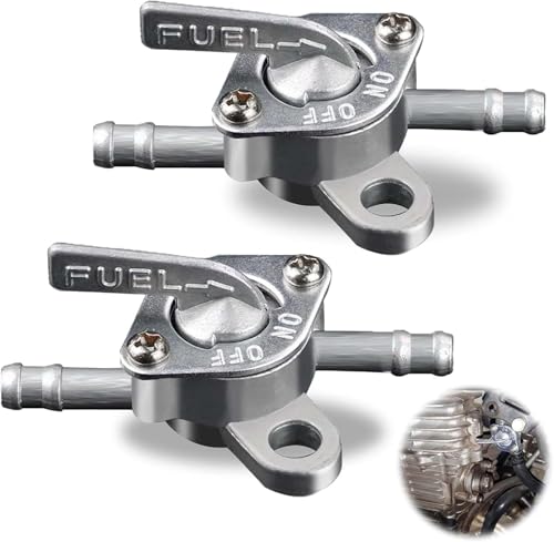Benzinhahn Schalter, 2 Stück Benzinhahn Universal, 6mm Kraftstofftank Schalter, Universal Für 50 Cc 70 Cc 90 Cc 100 Cc 110 Cc Pit Quad Dirt Bike Atv, Moped Mofa Motorrad Und Quad von cuhostki